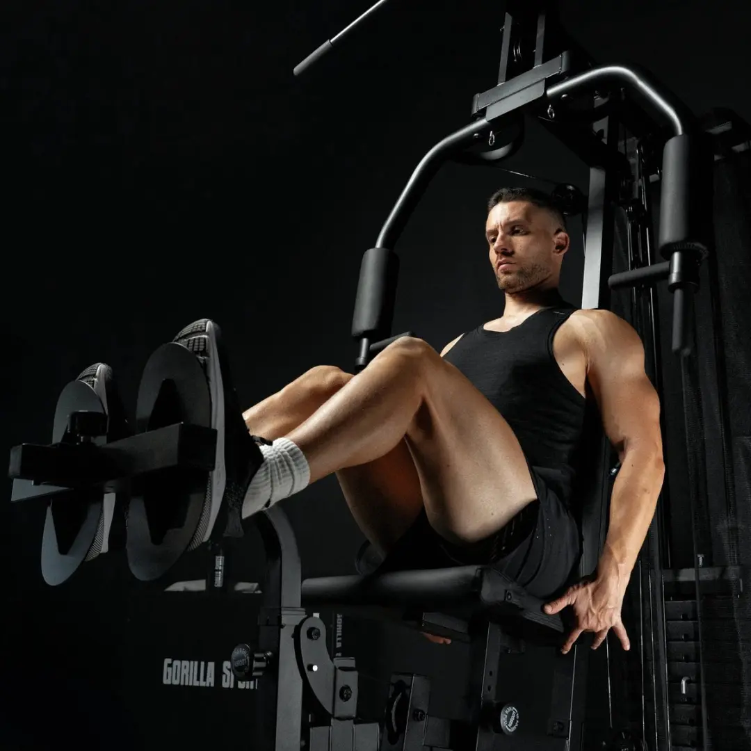 Gorilla Sports Krachtstation 76,5kg - Full-Body Homegym - Zwart