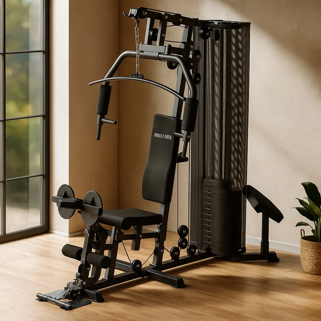 Gorilla Sports Krachtstation 76,5kg - Full-Body Homegym - Zwart - afbeelding 6 van 6