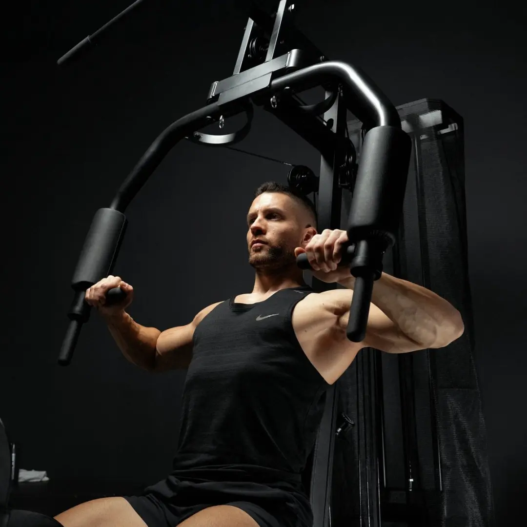 Gorilla Sports Krachtstation 76,5kg - Full-Body Homegym - Zwart