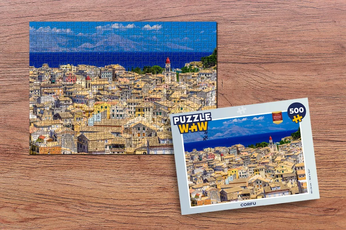 PuzzleWow Corfu Legpuzzel 500 Stuks - Multicolor