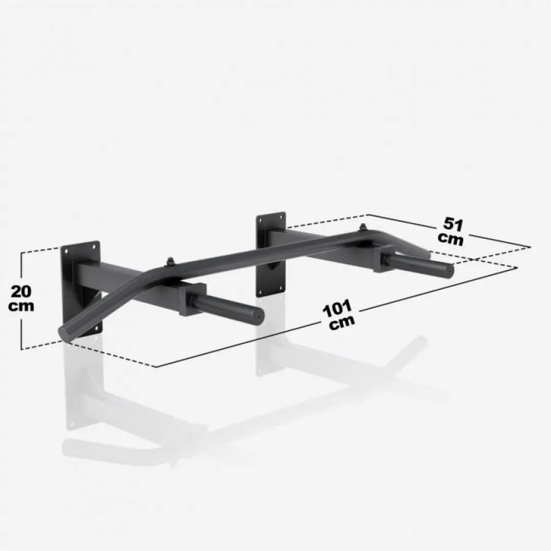 Gorilla Sports Optrekstang - Wandmontage 350kg - Zwart