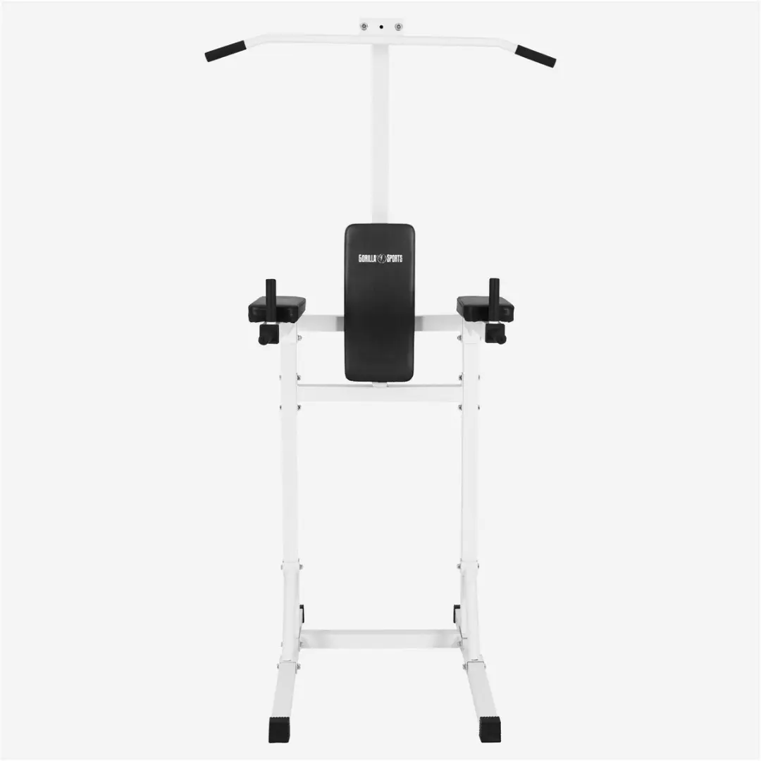 Gorilla Sports Krachtstation - Optrekstang & Dipsteunen Wit