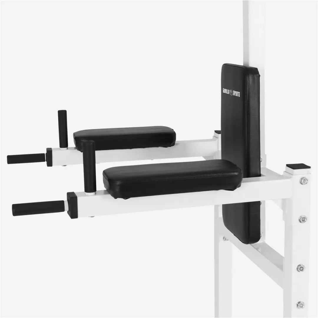 Gorilla Sports Krachtstation - Optrekstang & Dipsteunen Wit
