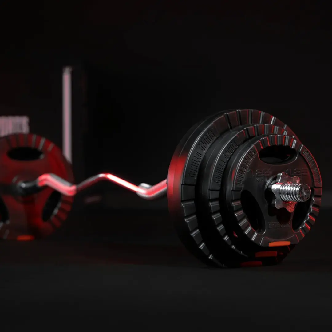 Gorilla Sports EZ Curl Stang 120cm 30mm - Chroom