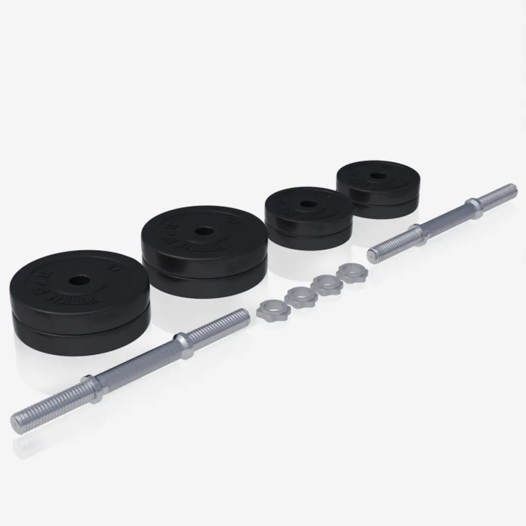 Gorilla Sports Dumbbellset 20kg - 14 Stuks - Zwart