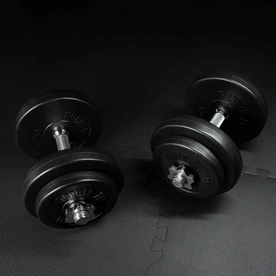 Gorilla Sports Dumbbellset 20kg - 14 Stuks - Zwart