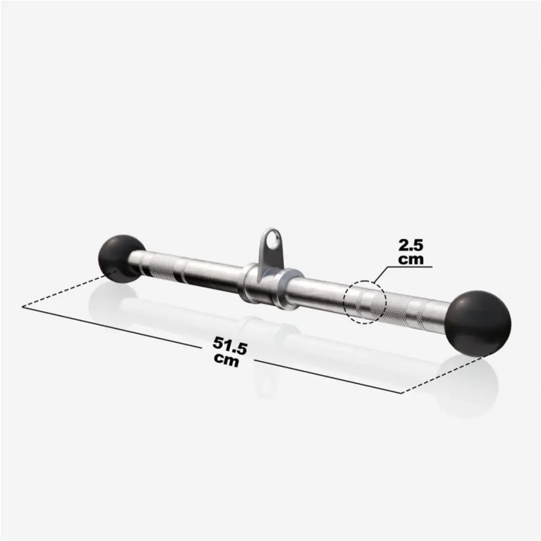 Gorilla Sports Triceps-Bicepsstang - Krachtstation - Chroom