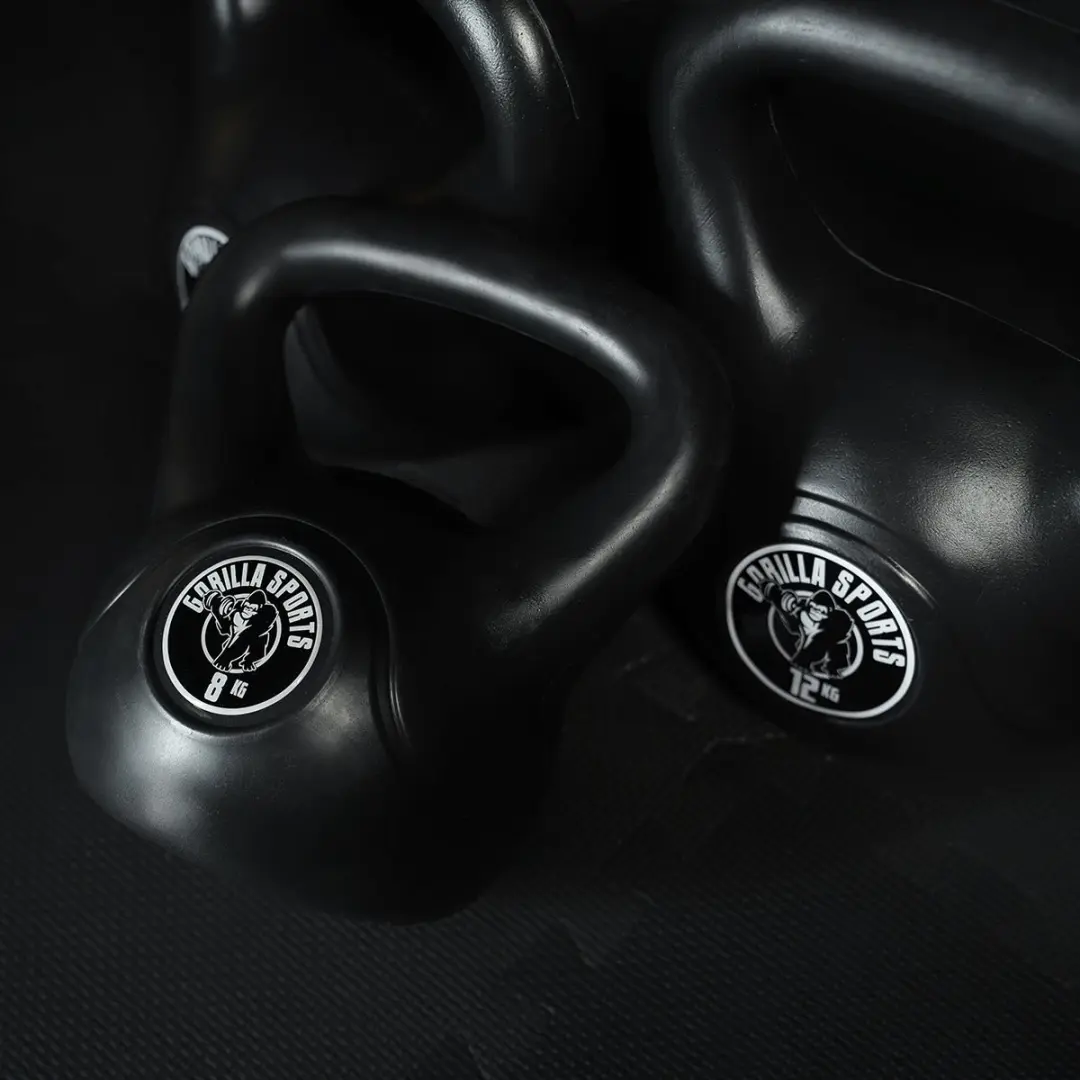 Gorilla Sports Kettlebell 8 kg - Kunststof - Zwart