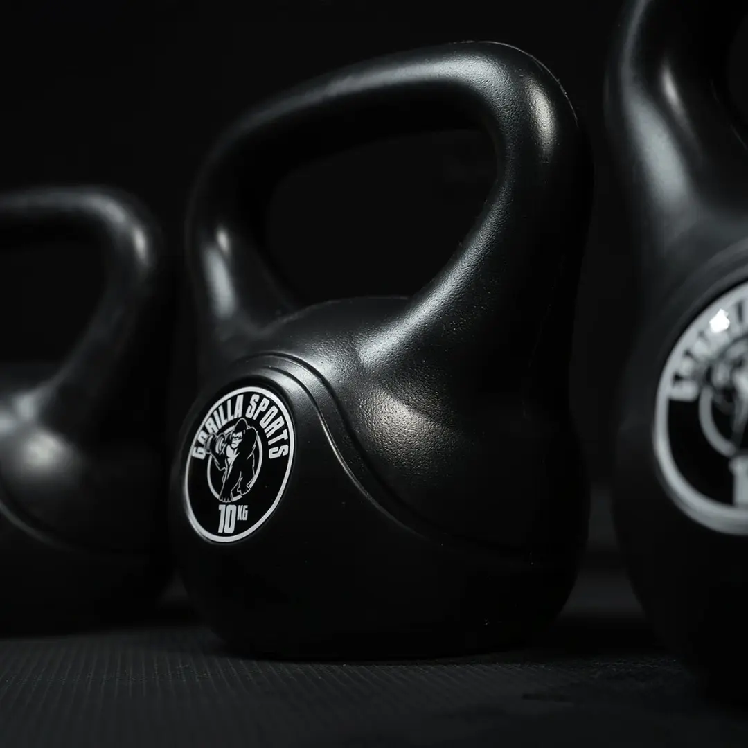 Gorilla Sports Kettlebell 4 kg - Kunststof - Zwart