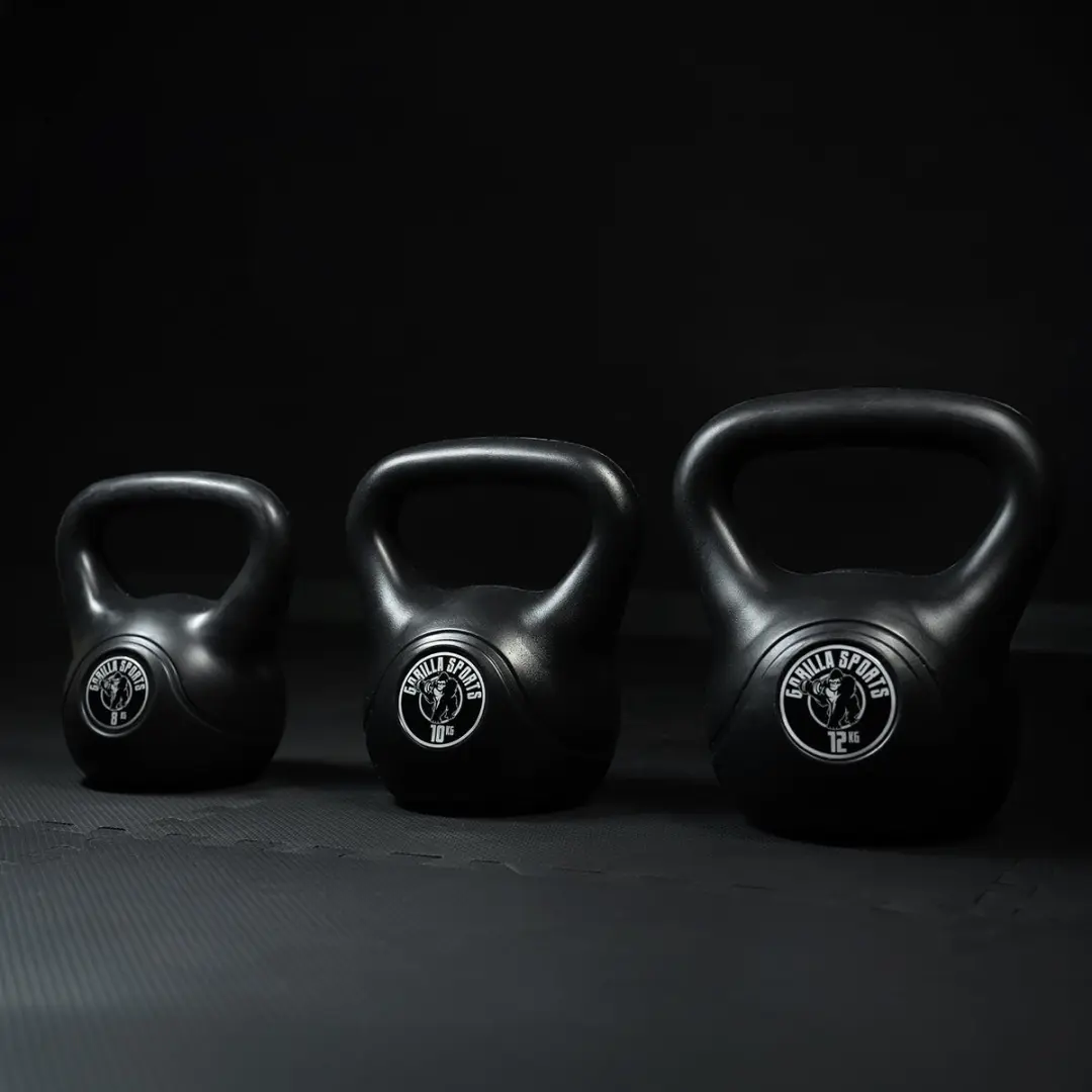 Gorilla Sports Kettlebell 4 kg - Kunststof - Zwart