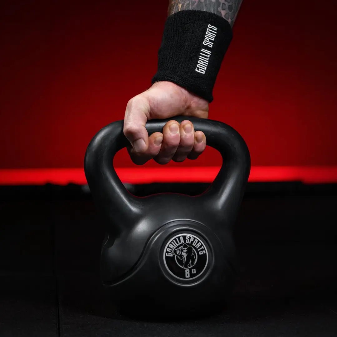 Gorilla Sports Kettlebell 4 kg - Kunststof - Zwart