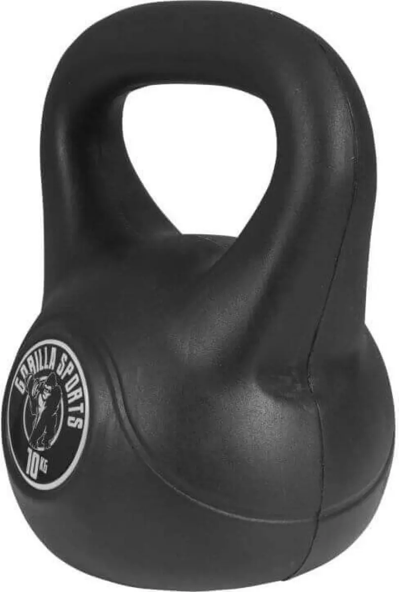 Gorilla Sports Kettlebell 10 kg - Kunststof - Zwart