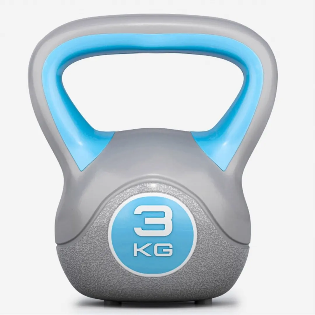 Gorilla Sports Kettlebell Trendy 3 kg - Grijs/Blauw