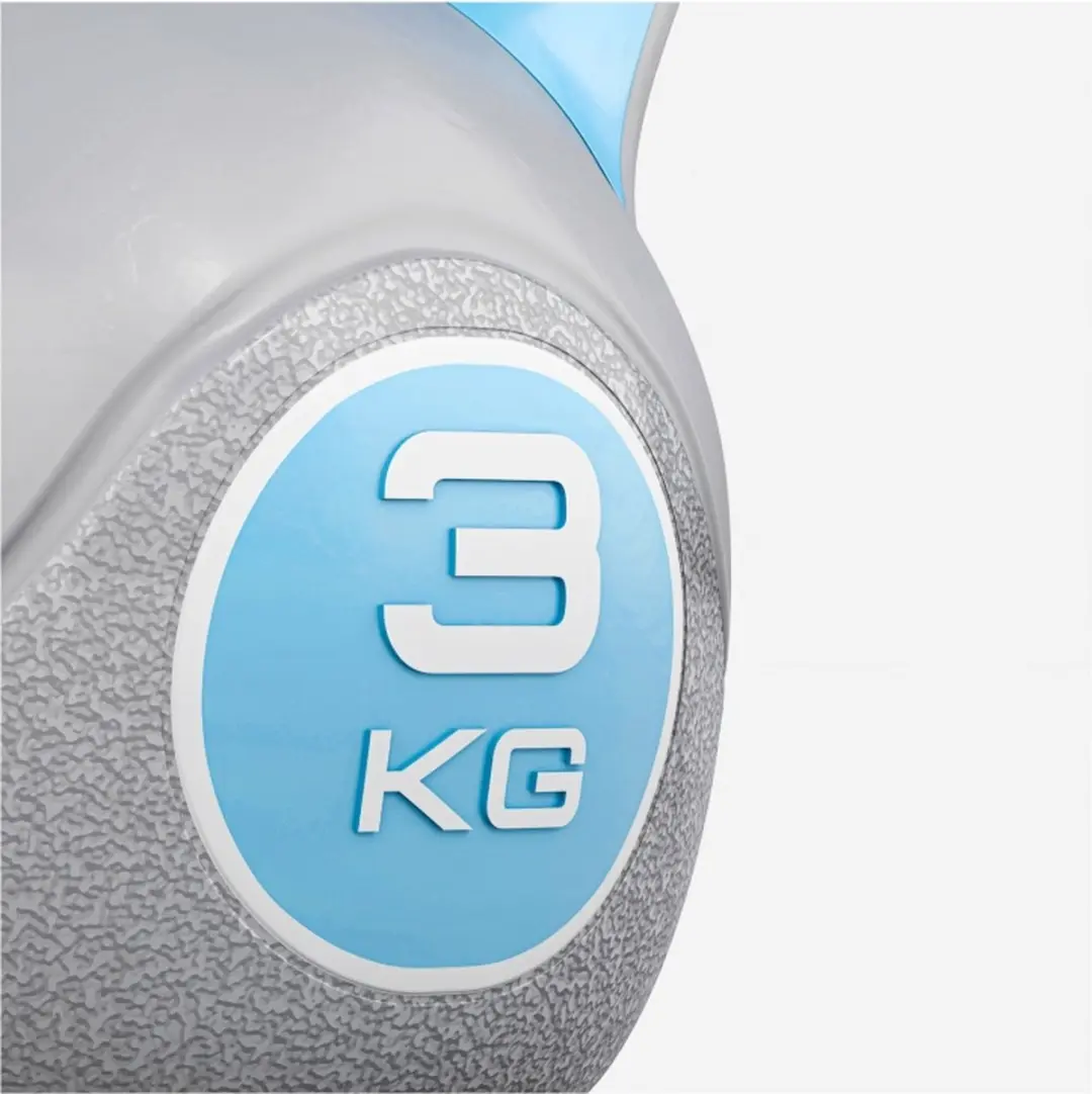 Gorilla Sports Kettlebell Trendy 3 kg - Grijs/Blauw
