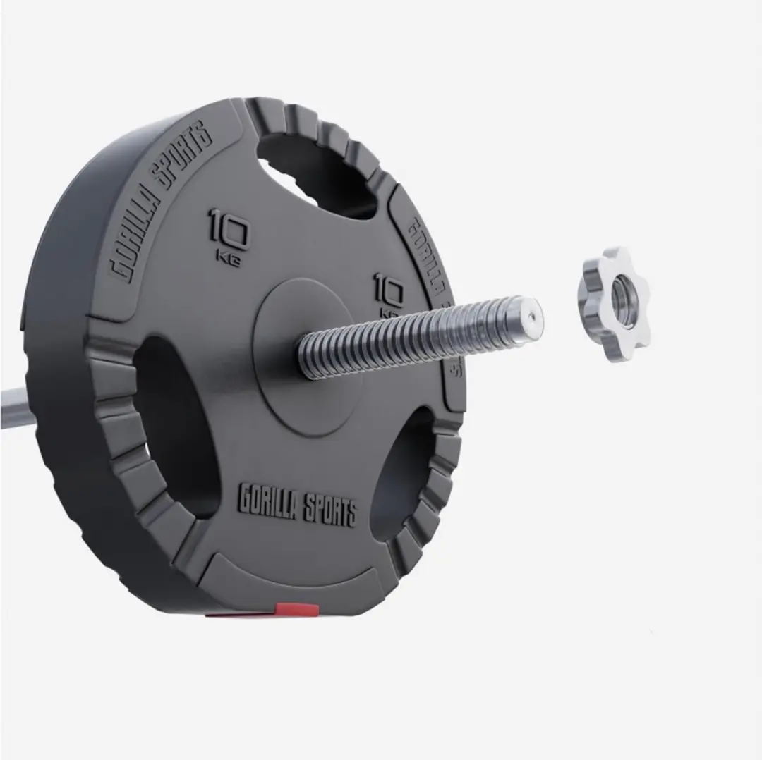 Gorilla Sports Gewichtsschijf 30mm 10kg - Zwart