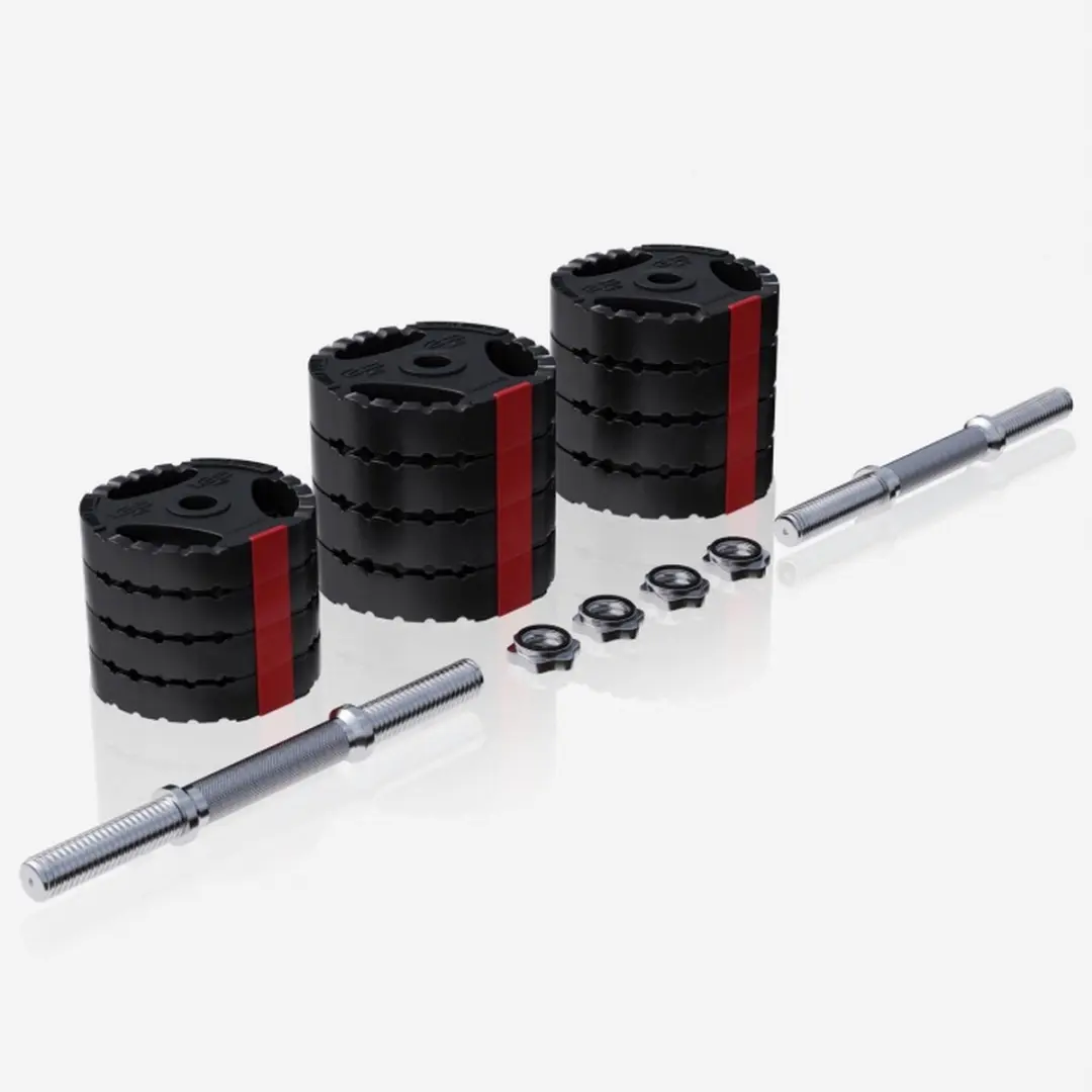 Gorilla Sports Dumbbellset 30kg - 18-delig - Zwart