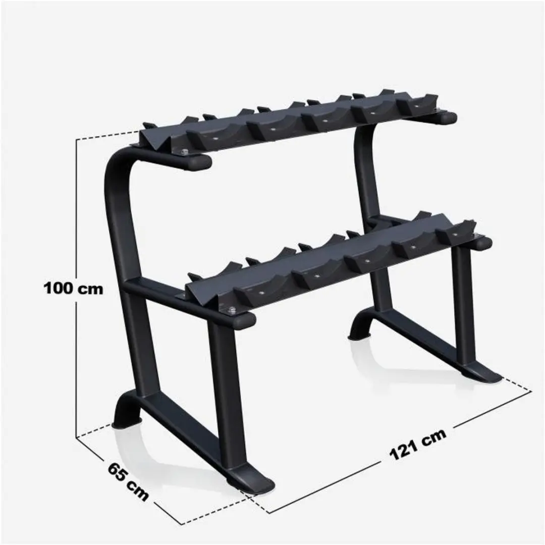 Gorilla Sports Dumbellrek - Zilver