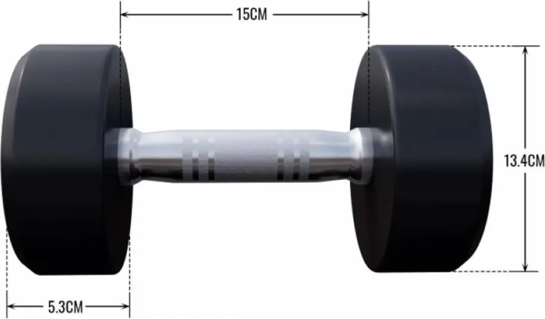 Gorilla Sports Dumbbell 7,5 kg - Gietijzer - Zwart