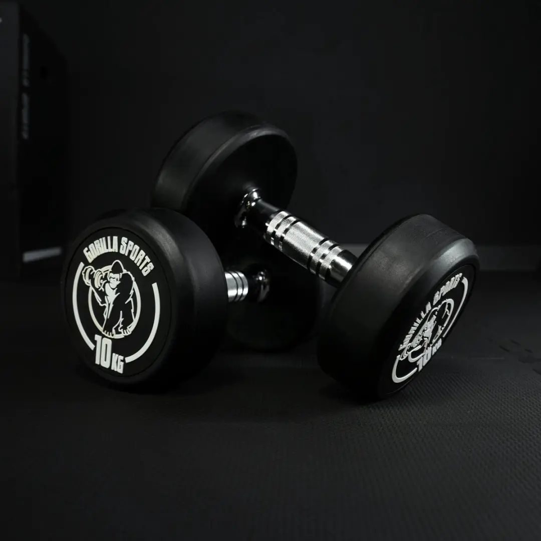 Gorilla Sports Dumbbell 10 kg - Gietijzer - Zwart