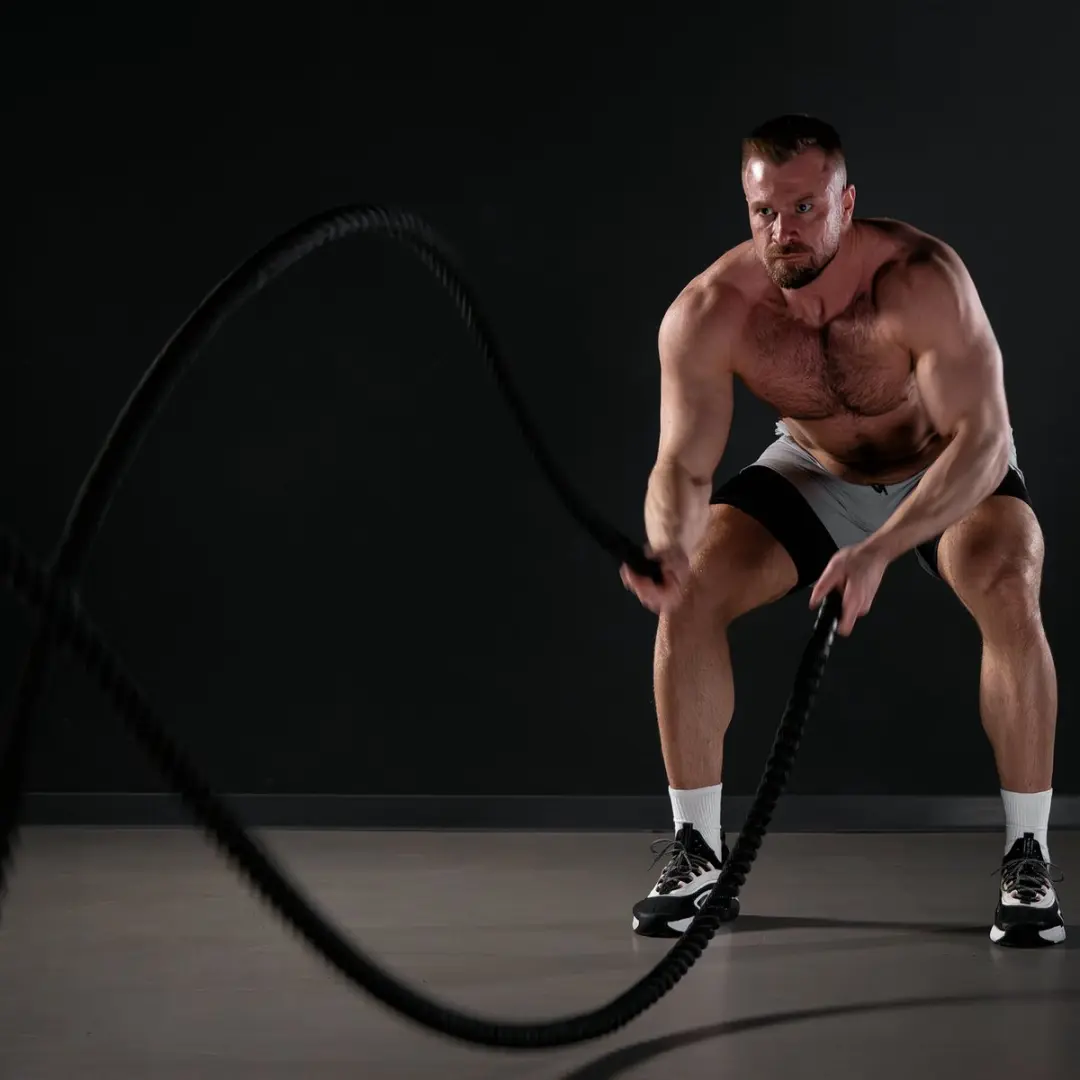 Gorilla Sports Power Rope 15m - Ø38mm - Zwart