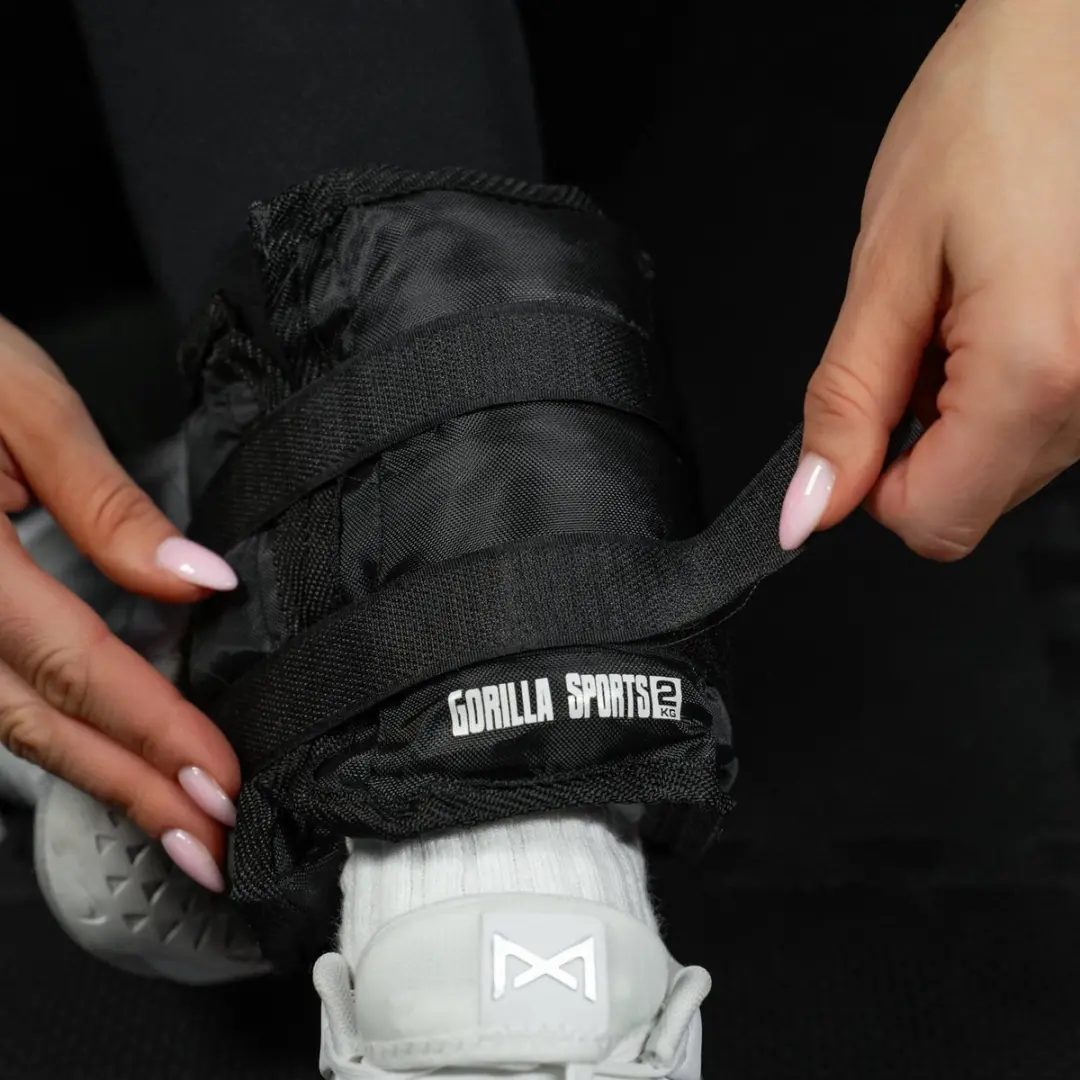 Gorilla Sports Enkelgewichten 7kg - 2x3,5kg - Zwart