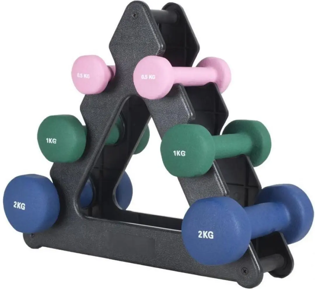 Gorilla Sports Aerobic Halterrek - 6 Gewichten - Zwart