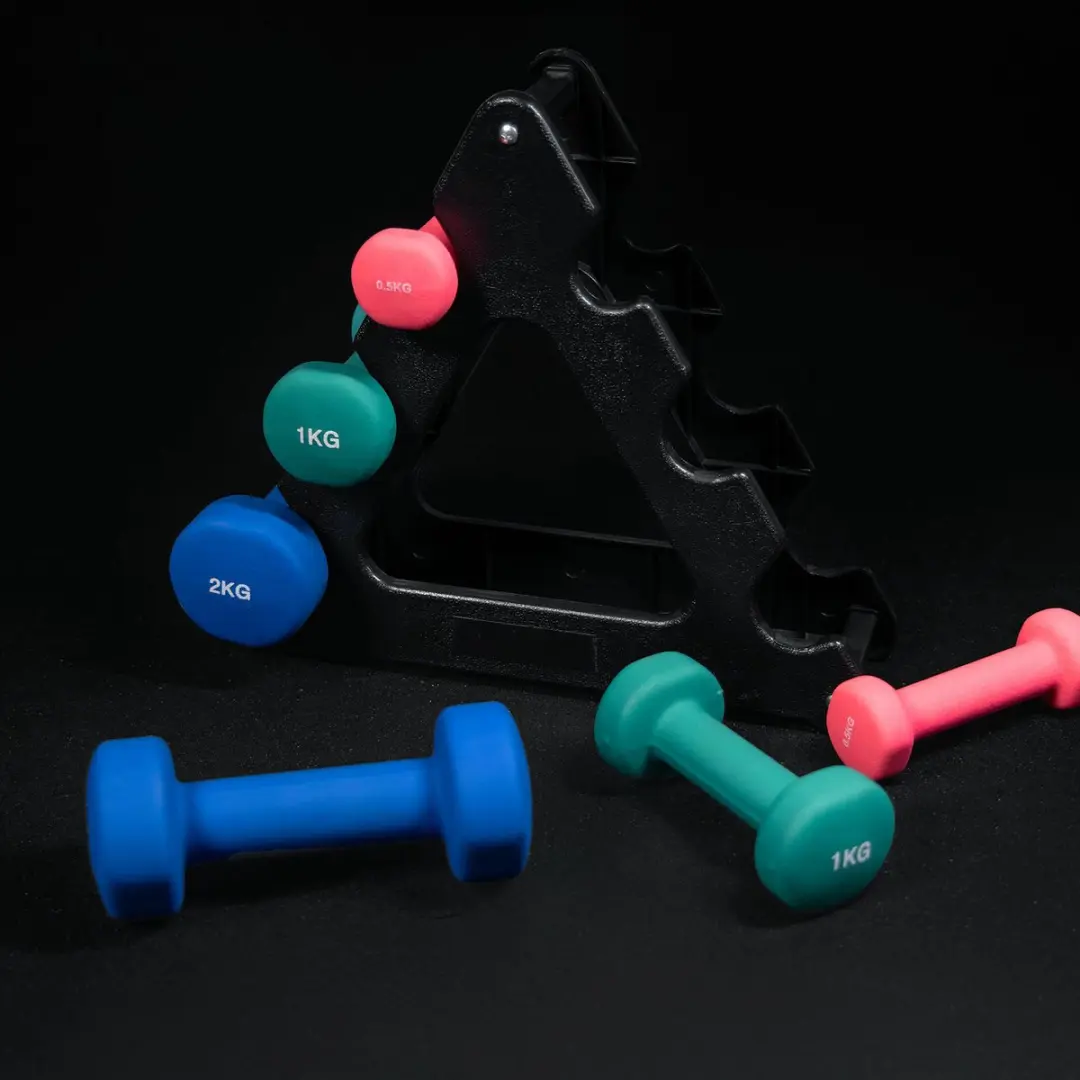 Gorilla Sports Aerobic Halterrek - 6 Gewichten - Zwart - afbeelding 6 van 6