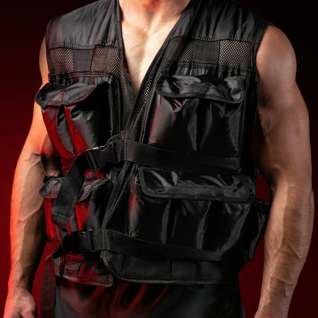Gorilla Sports Gewichtsvest 30kg - Verstelbaar - Zwart