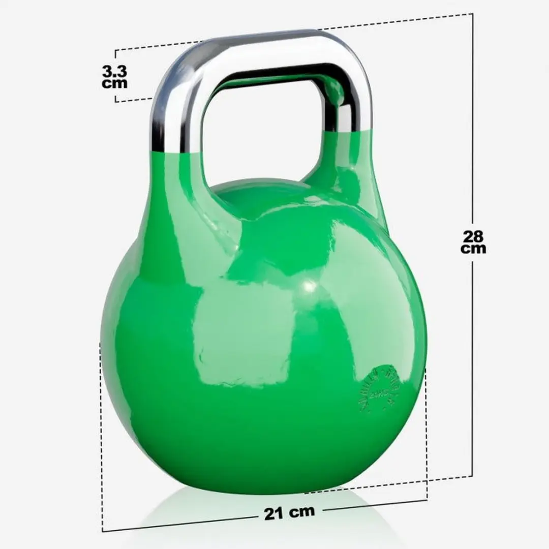 Gorilla Sports Kettlebell Competitie 24 kg - Staal - Groen