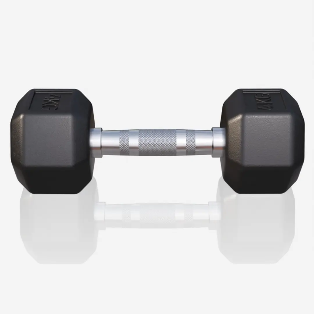 Gorilla Sports Halter 4 kg - Gietijzer - Hexagon - Zwart