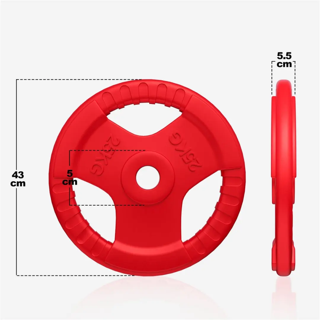 Gorilla Sports Halterschijf 25kg - 50mm - Gripper Gietijzer