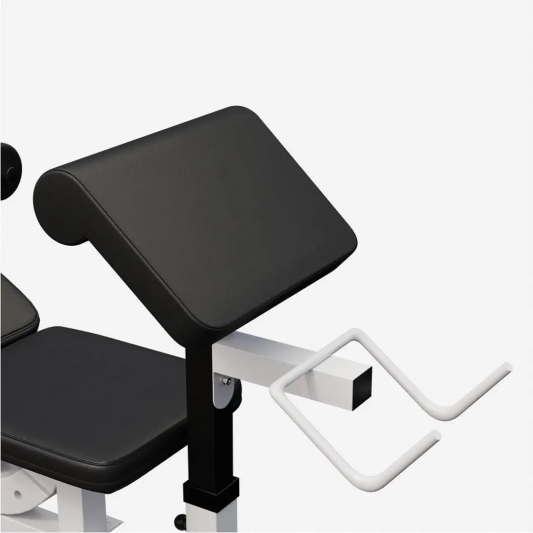 Gorilla Sports Halterbank met Lat Pulley - 280 kg - Wit