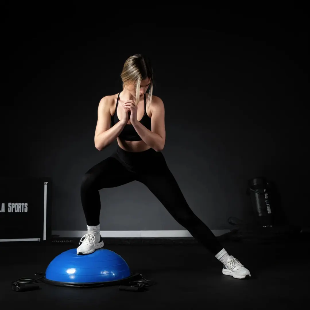 Gorilla Sports Balansbord Blauw - Met weerstandsgrepen