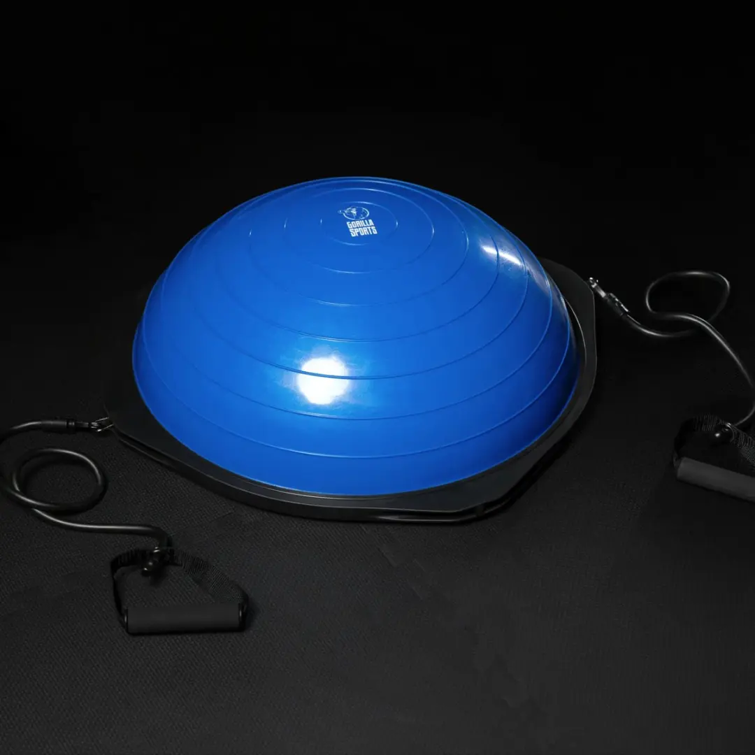 Gorilla Sports Balansbord Blauw - Met weerstandsgrepen