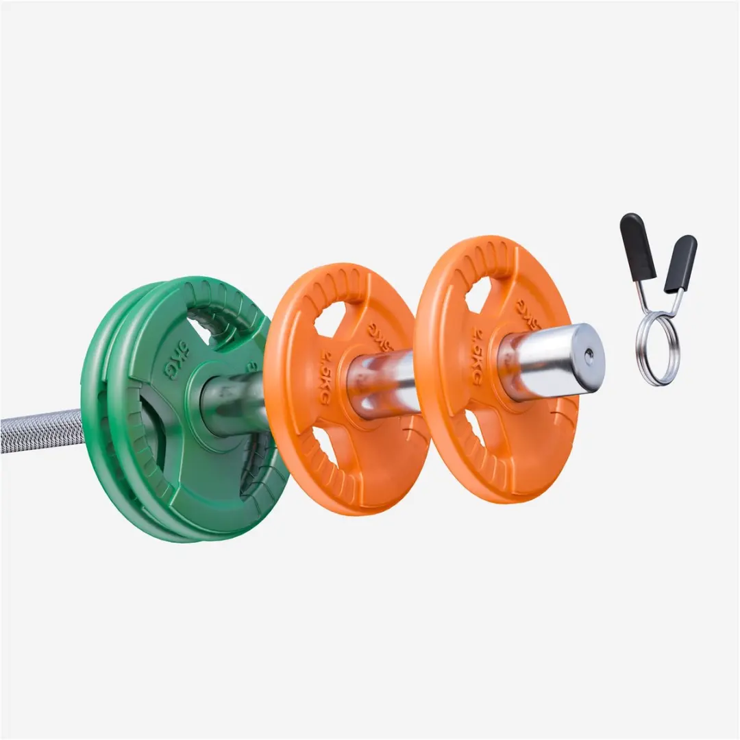 Gorilla Sports Halterschijven Bundel 20kg - 4x2,5kg + 4x5kg - 50mm - Multikleur
