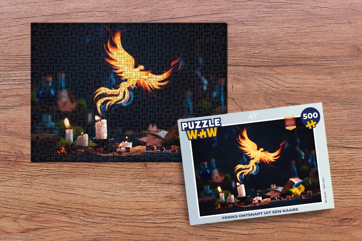 PuzzleWow Feniks Ontsnapt Uit Een Kaars Legpuzzel 500 Stuks