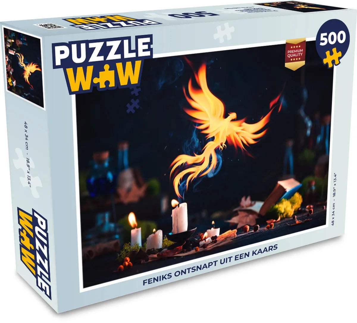 PuzzleWow Feniks Ontsnapt Uit Een Kaars Legpuzzel 500 Stuks - Multicolor