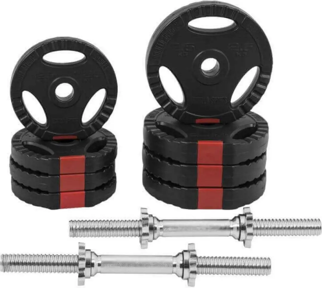 Gorilla Sports Dumbbellset 20kg - Verstelbaar - 14-delig - Zwart