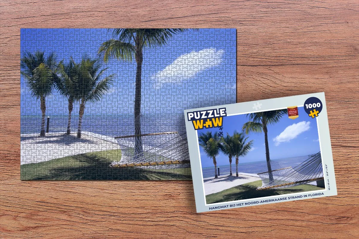 PuzzleWow Zee Hangmat Legpuzzel 1000 Stuks - Multicolor