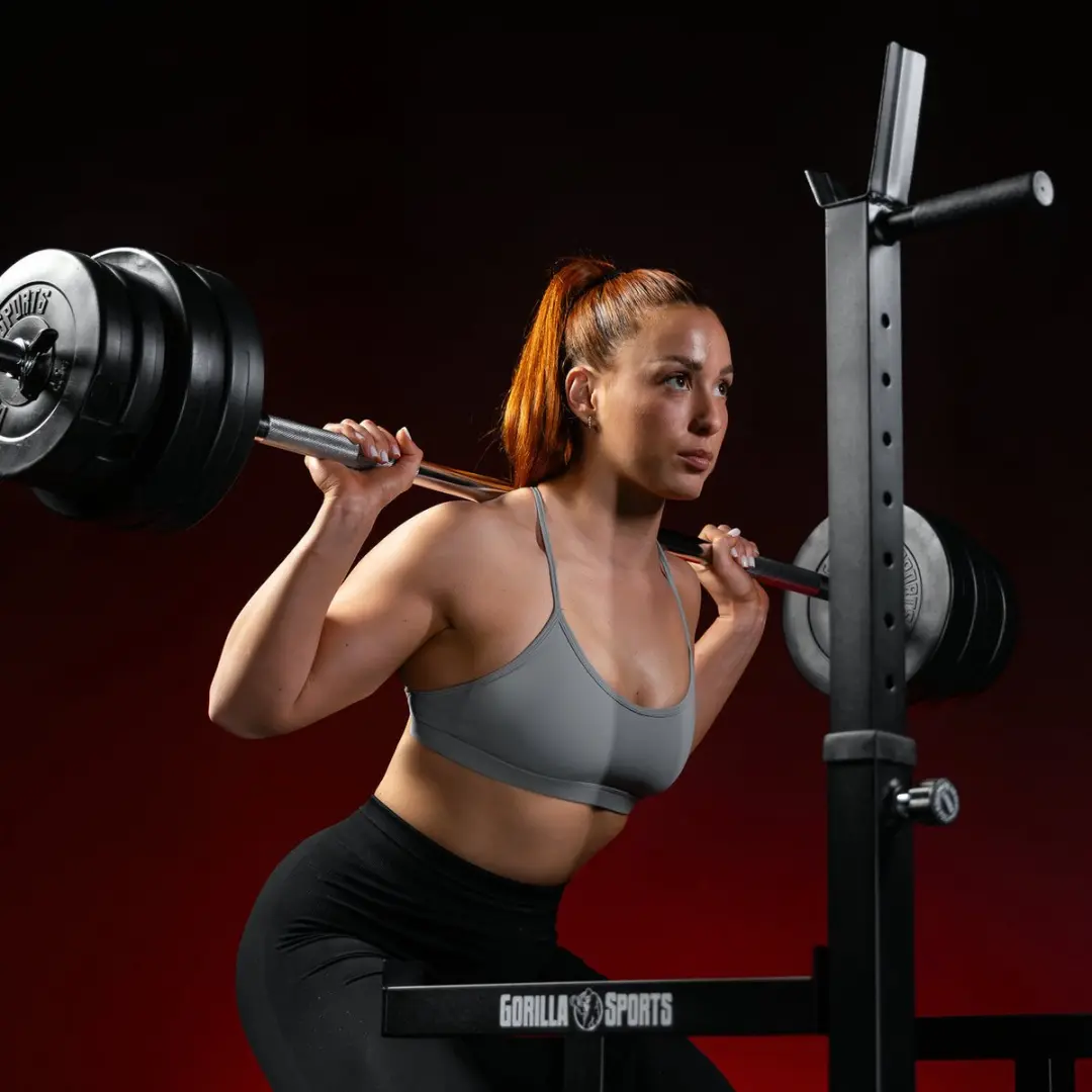 Gorilla Sports Multi Squat Rack 40kg Halterset - Zwart