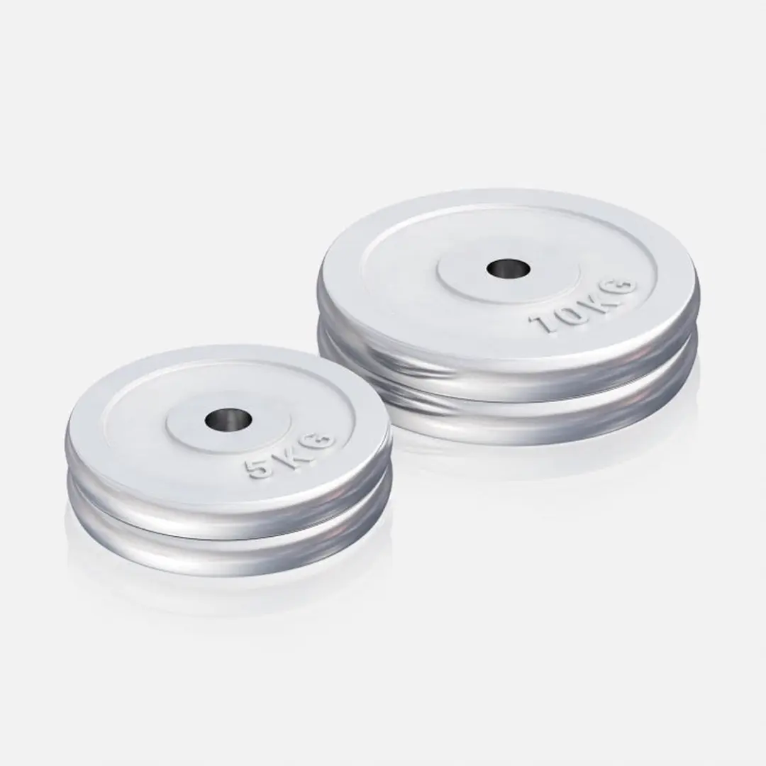 Gorilla Sports Halterschijven Set 30kg - Chroom 30mm - 2x5kg & 2x10kg