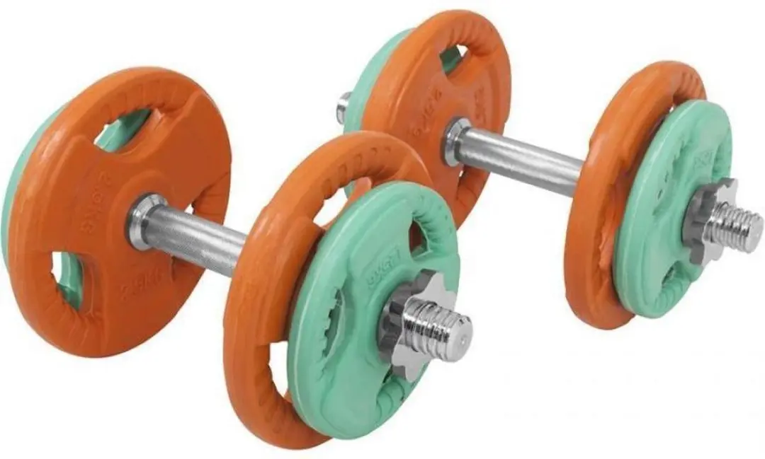 Gorilla Sports Dumbbellset Gietijzer Rubber Coating 20kg