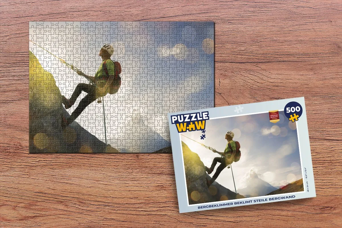PuzzleWow Bergbeklimmer Legpuzzel 500 Stuks - Multicolor