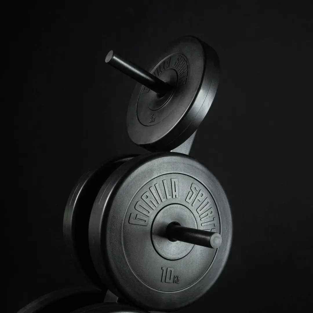Gorilla Sports Schijvenstandaard 30mm Schuin - Wit
