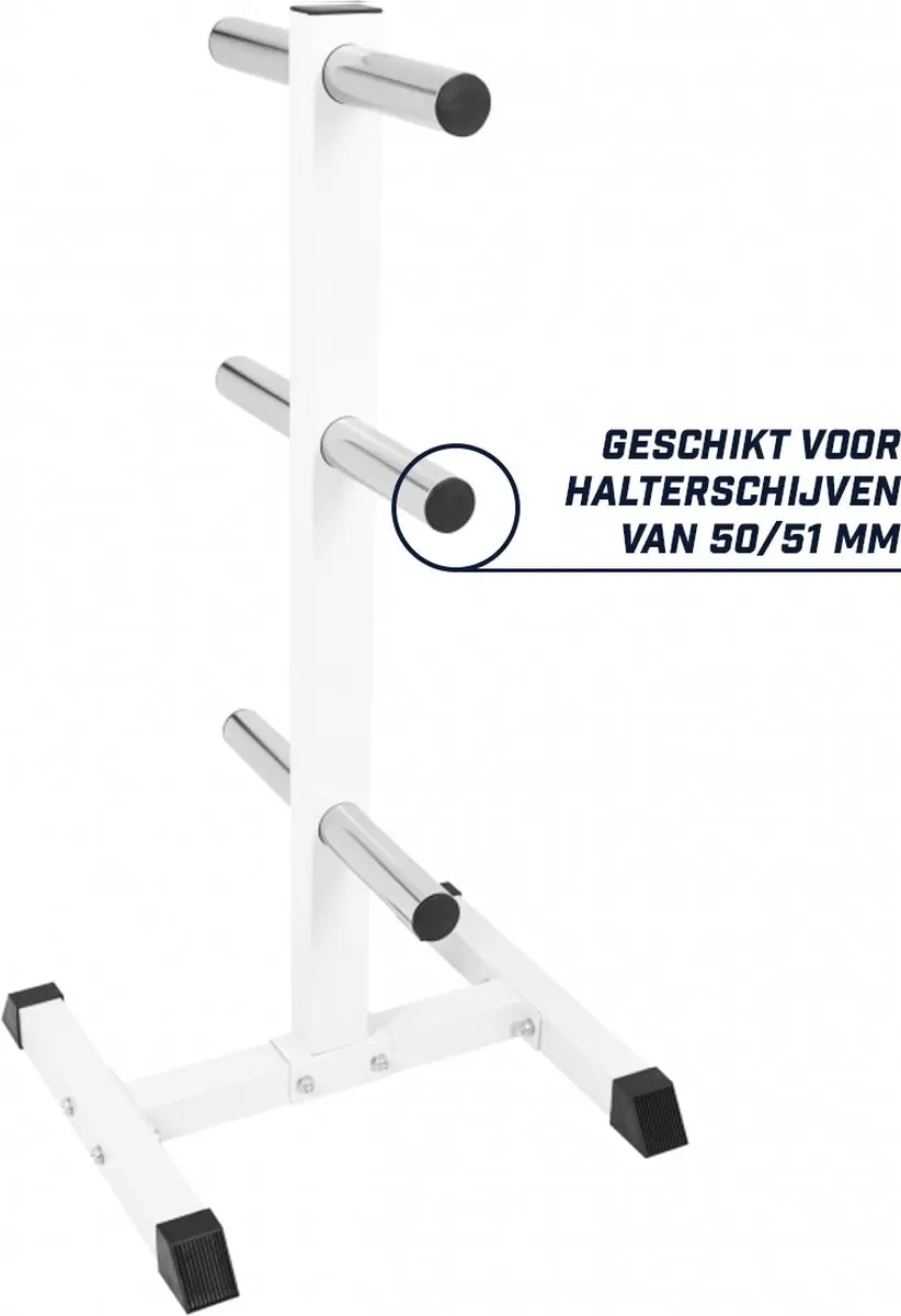 Gorilla Sports Halterrek 50/51mm Schijvenstandaard - Wit