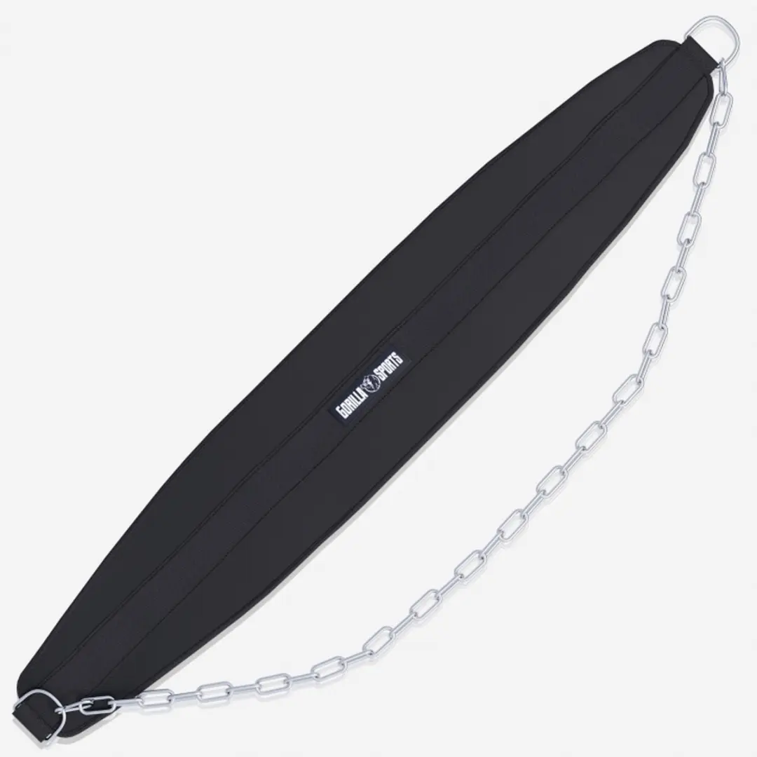 Gorilla Sports Dip Gordel - 100 kg - Zwart