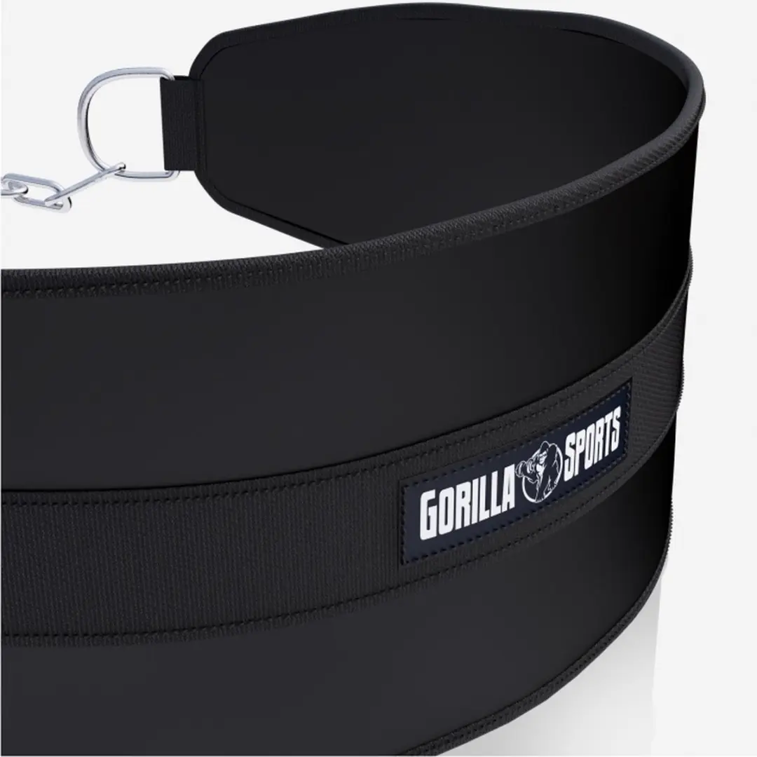 Gorilla Sports Dip Gordel - 100 kg - Zwart