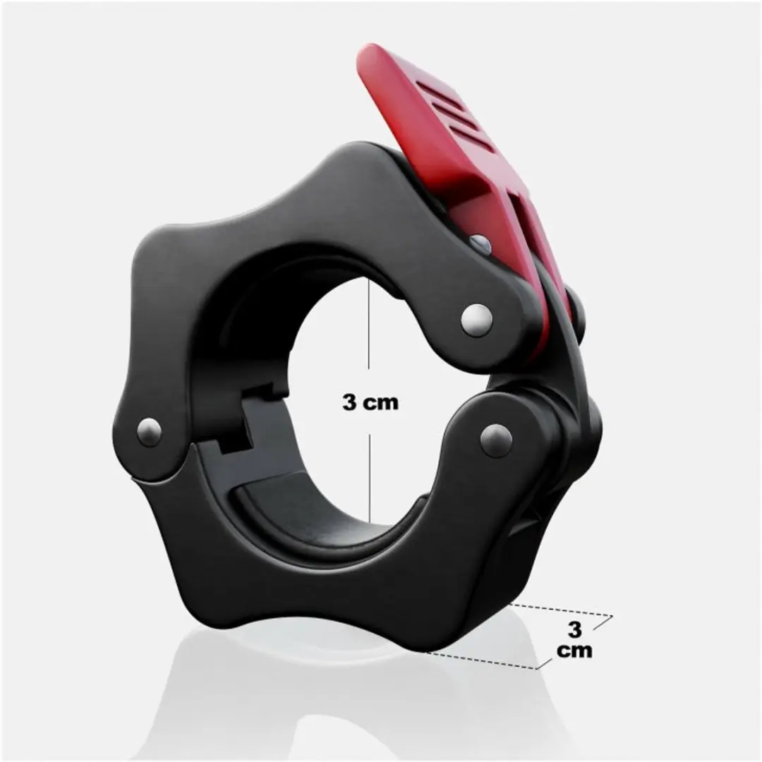 Gorilla Sports Lock Jaw Collar 30mm - 2 Stuks - Zwart