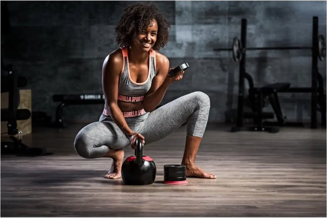 Gorilla Sports Kettlebell 8-16kg - Verstelbaar - Zwart