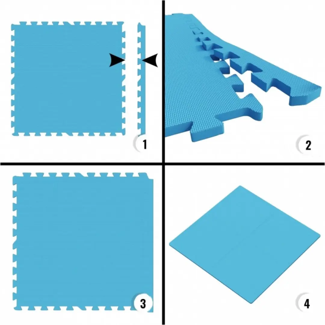 Gorilla Sports Blauwe Beschermingsmat Eindstukken - 8 Stuks